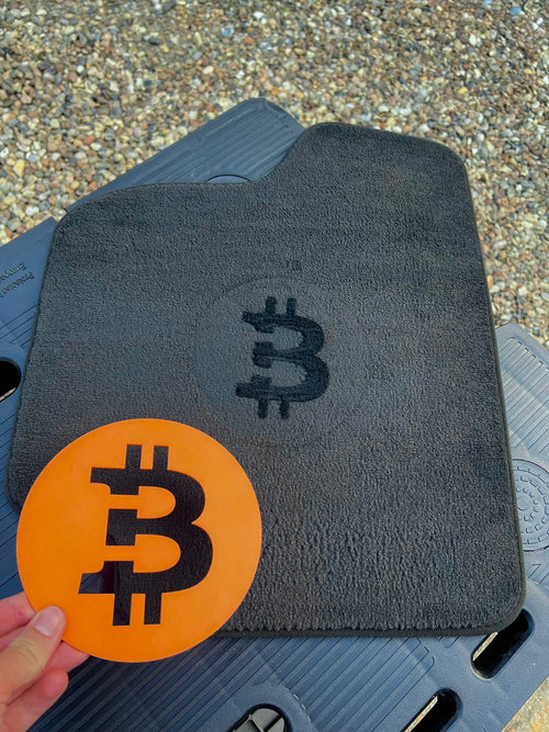 Bitcoin Car Mat Stencil
