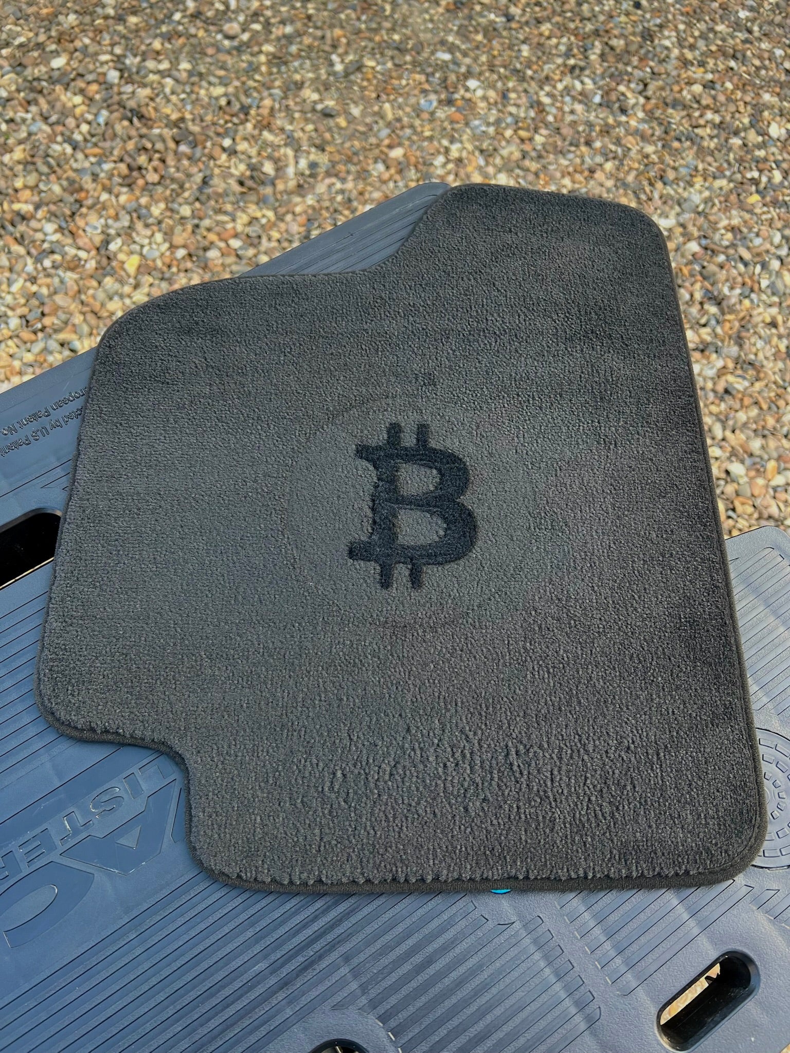 Bitcoin Car Mat Stencil