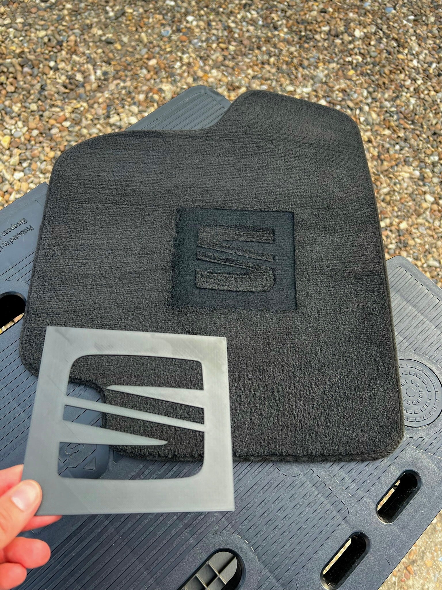 Seat Car Mat Stencil