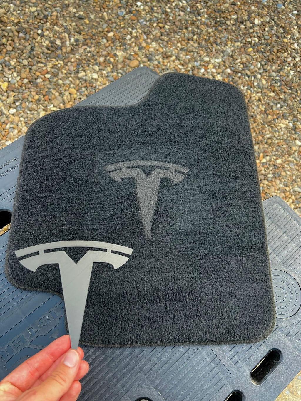 Tesla Car Mat Stencil